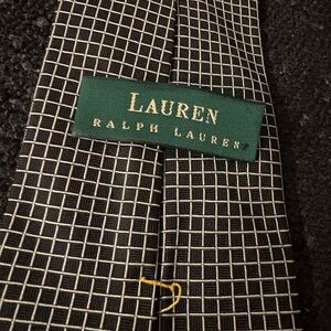 Lauren Ralph Lauren Black and White checkered Tie
